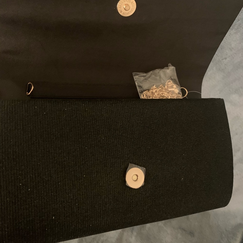 New eloquent black sparkly clutch purse